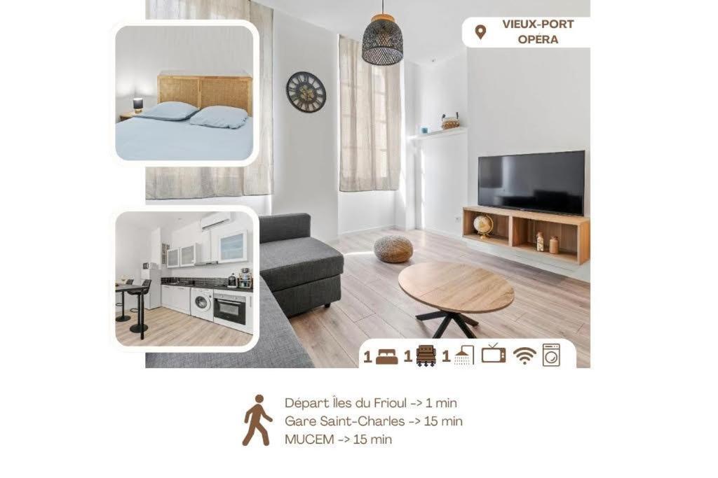 Spacieux T2 Vieux Port Opera 마르세유 외부 사진